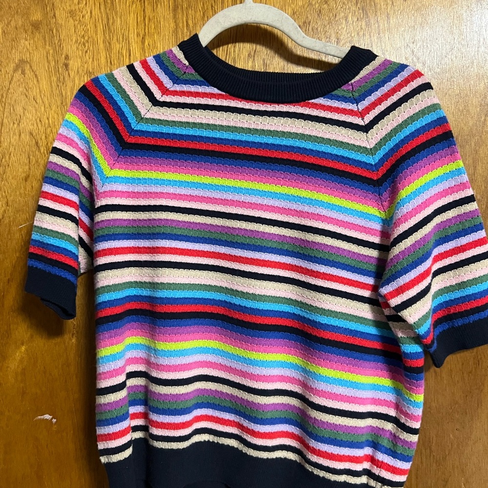 Minnierose colorful striped top ringer tee